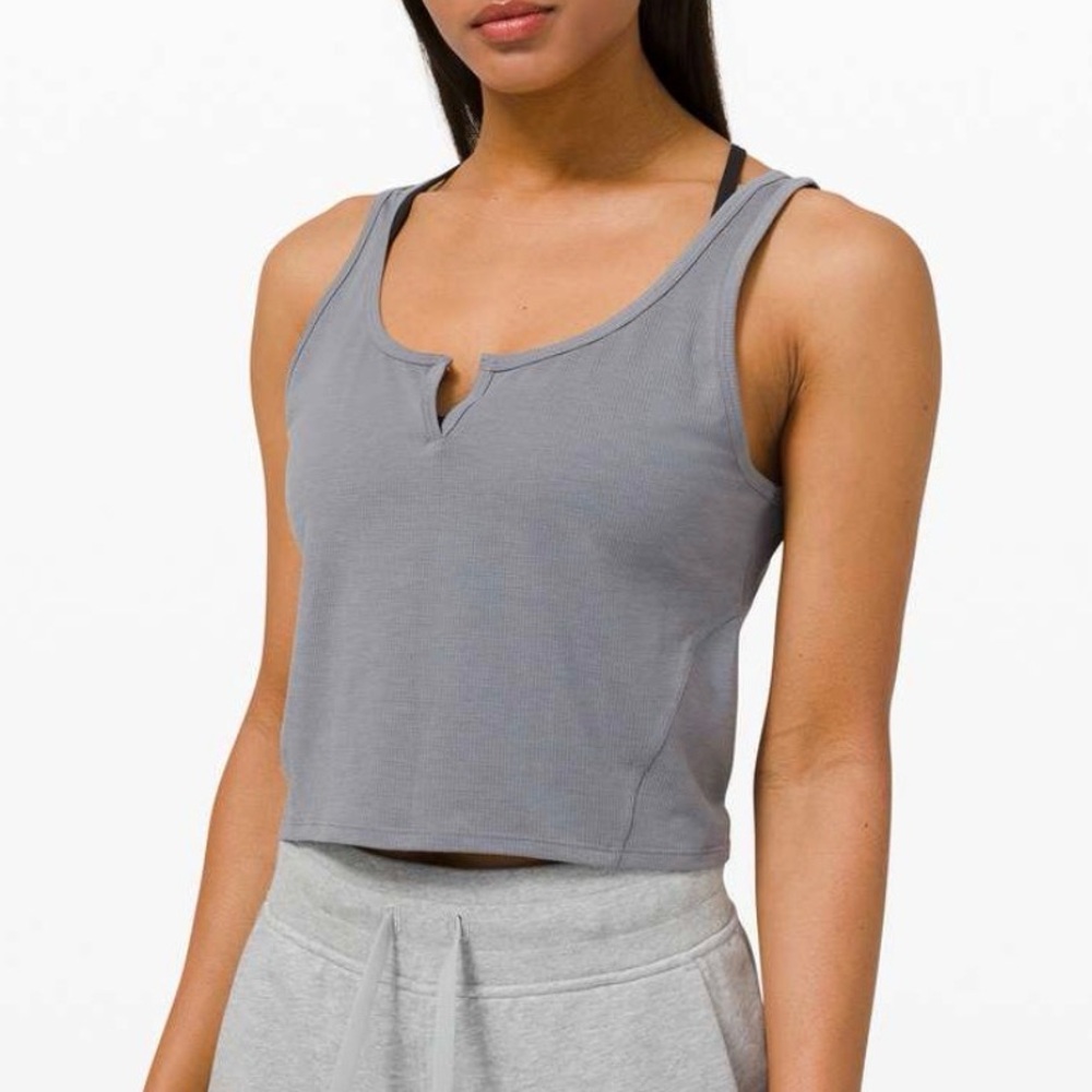 Lululemon Cropped Henley Tank Top size 6